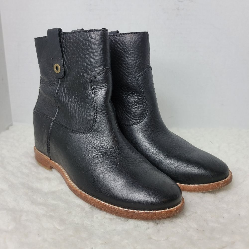 Cole Haan Zillie Women's Boots Size 6.5 B Black Leather Bootie N5664 Shoe